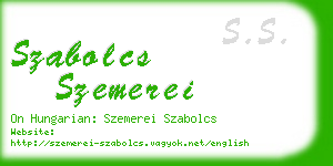 szabolcs szemerei business card